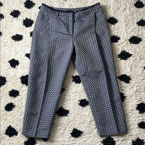 Peserico size 6 (42it) womens blue circle pattern trousers